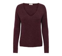JDY - JDYELANORA L/S V-NECK PULLO. KNT NOOS cabernet - Gr. - L