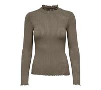 JDY Damen JDYfransiska L/S Highneck Top Jrs Noos Langarmshirt, Walnut, XS EU