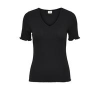JDY - JDYFRANSISKA LIFE S/S SOLID TOP JRS Black - Gr. - L