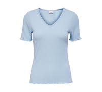 JDY - JDYFRANSISKA LIFE S/S SOLID TOP JRS Cashmere Blue - Gr. - L