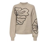JDY - JDYJELLA L/S FLOWER PULLOVER KNT NOOS cement - Gr. - L