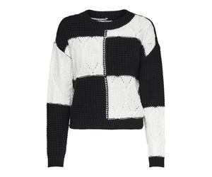 JDY - JDYJUSTY L/S MIX STRUC PULLOVER KNT NOOS black - Gr. - L