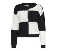 JDY - JDYJUSTY L/S MIX STRUC PULLOVER KNT NOOS Black - Gr. - XL