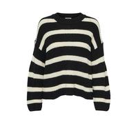 JDY - JDYJUSTY L/S STRIPE PULLOVER KNT NOOS Black - Gr. - XS