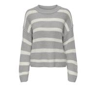 JDY - JDYJUSTY L/S STRIPE PULLOVER KNT NOOS formal gray - Gr. - L