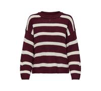 JDY - JDYJUSTY L/S STRIPE PULLOVER KNT NOOS cabernet - Gr. - L
