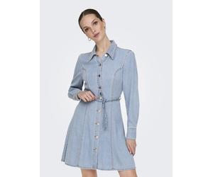 JDY - JDYKAMMA LS BELT SHORT DRESS DNM light blue denim - Gr. - S