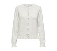 JDY Damen Jdyletty L/S On Frill Cardigan KNT Noos, Cloud Dancer, XS EU