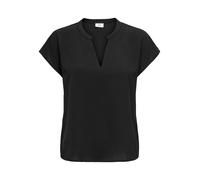 JdY Damen Einfarbige Kurzarm Bluse | Basic V-Ausschnitt Blusenshirt | Blouse Oberteil JDYLION, Farben:Schwarz, Größe:40