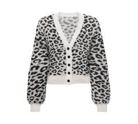 JDY - JDYLORRAINE ANIMAL SHORT CARDIGAN KNT cement - Gr. - L