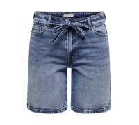JDY - JDYLULLU TIE MIDWAIST LONG SHORTS DB DNM dark blue denim - Gr. - M