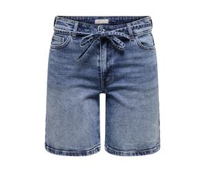 JDY - JDYLULLU TIE MIDWAIST LONG SHORTS DB DNM dark blue denim - Gr. - M