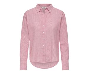 JDY - JDYMILA L/S LOOSE LINEN SHIRT WVN DIA Calypso Coral - Gr. - S