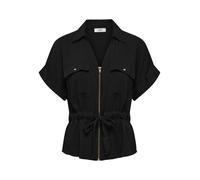 JDY - JDYMILLE S/S ZIP SHIRT WVN NOOS Black - Gr. - L