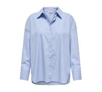 Jacqueline de Yong Hemdbluse JDYMIO L/S Lurex – silber Lurex, gestreift – Damen L, chambray blau