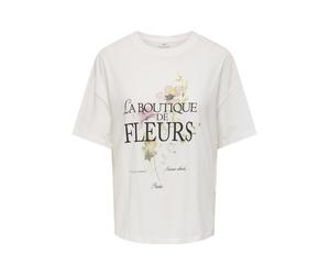 JDY - JDYNINNA S/S OVERSIZE PRINT TOP JRS Cloud Dancer - Gr. - L