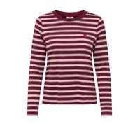 JDY "JDYPISA L/S PRINT TOP JRS NOOS" Baumwolle, regular fit (55963448-XL) windsor wine detail:chelsea stripe, bs heart