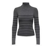 JDY - JDYPLUM L/S ROLL NECK PULLOVER KNT dark grey melange - Gr. - M