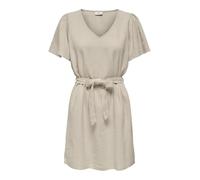 JdY Damen JDYSAY S/S Bell Sleeve Dress WVN Dia Kleid, Oatmeal/Detail:Melange, X-Small