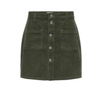 Cordrock JDY "JDYSHIRAZ CORDUROY SKIRT PNT DIA", Damen, Gr. S (36), grün (forest night), Cord, Obermaterial: 100% Baumwolle, unifarben, modisch, kurz, Röcke (27041912-S) forest night
