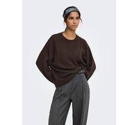 JDY "JDYSONJA L/S O-NECK PULLOVER KNT NOOS" Materialmix (49143638-S) coffee bean detail:melange