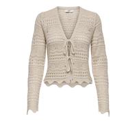 JDY - JDYSUN LAY L/S V-NECK TIE CARDIGAN KNT Tapioca - Gr. - S