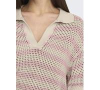 JDY - JDYTIKKA S/S POLO PULLOVER KNT NOOS Birch - Gr. - S