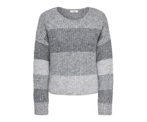 JDY - JDYVERONICA L/S O-NECK PULLOVER KNT Dark Grey Melange - Gr. - M