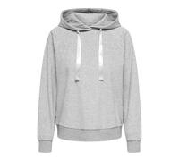 JDY - JDYVIDA L/S VELVET HOODIE TOP JRS DIA Light Grey Melange - Gr. - XL