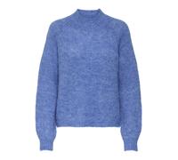 Stehkragenpullover JDY "JDYZOEY LIFE L/S HN RAGLAN PUL KNT NOOS", Damen, Gr. M, ebb and flow detail:melange, Strick, Obermaterial: 70% Polyester, 21% Nylon, 8% Wolle, 1% Elasthan, meliert, hüftlang, h
