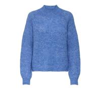 Stehkragenpullover JDY "JDYZOEY LIFE L/S HN RAGLAN PUL KNT NOOS", Damen, Gr. L, ebb and flow detail:melange, Strick, Obermaterial: 70% Polyester, 21% Nylon, 8% Wolle, 1% Elasthan, meliert, hüftlang, h