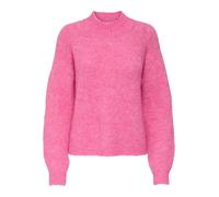 Stehkragenpullover JDY "JDYZOEY LIFE L/S HN RAGLAN PUL KNT NOOS", Damen, Gr. L, pink cosmos detail:melange, Strick, Obermaterial: 70% Polyester, 21% Nylon, 8% Wolle, 1% Elasthan, meliert, hüftlang, ho