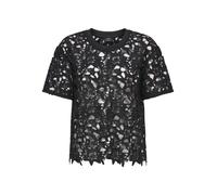JDY - Kurzarm-Shirt aus Spitze mit Rundhalsausschnitt schwarz - Gr. - S
