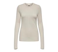 JDY Langarm Shirt Dünner Basic Pullover Longsleeve Rundhals Top JDYSUMA, Farben:Grau-2, Größe:M