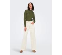 JDY - JDYFRANSISKA L/S HI-NCK TOP JR NOOS Dark Olive - Gr. - XS