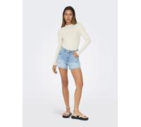 JDY Damen JDYfransiska L/S Highneck Top Jrs Noos Langarmshirt, Whitecap Gray, M EU