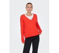 JDY Pullover "Elanora" in Rot - Größe S | Damen Pullover Cardigans