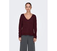 JDY - JDYELANORA L/S V-NECK PULLO. KNT NOOS cabernet - Gr. - S
