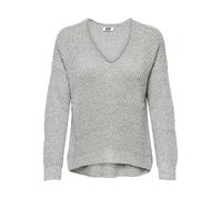 JDY Damen JDYNEW Megan L/S KNT NOOS Pullover, Cloud Dancer/Detail:W. Black PLY, XL