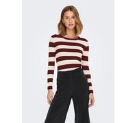 JDY Pullover "Plum" in Braun/Creme - Größe M | Damen Pullover Cardigans