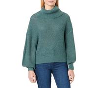 JDY Rollkragen Strick Pullover mit Puffärmel Oberteil Sweater Jumper Ballon Ärmel Lang Loose Fit JDYMEGAN, Farben:Petrol, Größe:XS