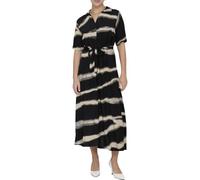 JDY Starsezen Life Damenkleid, bedruckt, Schwarz/Weiß, 2/4, Schwarz , X-Large