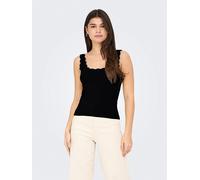 Jacqueline de Yong Top JDYNANNA S/L Scallop Edge gestrickt Noos Schwarz Größe L