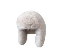 JDYaoYing Damen Kunstpelzmütze Wintermützen Uschanka Trapper Hut mit Ohrenklappen Russische Mütze Wärmer, beige, 49