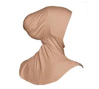 JDYaoYing Frauen Muslimische Innenkappe Hijab Caps Islamische Hals Abdeckung Unter Schal Kopfbedeckung Kappe Einfarbig, Khaki, 6