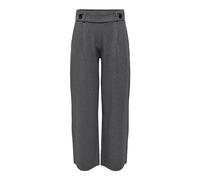 JdY Damen JDYGEGGO New Long Pant JRS NOOS Hose, Medium Grey Melange/Detail:Black Buttons, 30