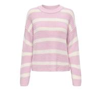 JDY - JDYJUSTY L/S STRIPE PULLOVER KNT NOOS Fragrant Lilac - Gr. - XL
