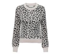 JDY - JDYLORRAINE ANIMAL L/S PULLOVER KNT NOOS Cement - Gr. - S