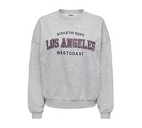 JDY - JDYMESA L/S O-NK EMB SWEAT JRS NOOS Light Grey Melange - Gr. - XS