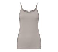 Spaghettitop JDY "JDYMILA S/L SINGLET TOP JRS NOOS", Damen, Gr. L (40), grau (chateau gray), Jersey, Obermaterial: 96% Viskose, 4% Elasthan, unifarben, modisch, regular fit normal, Rundhals, ohne Ärme